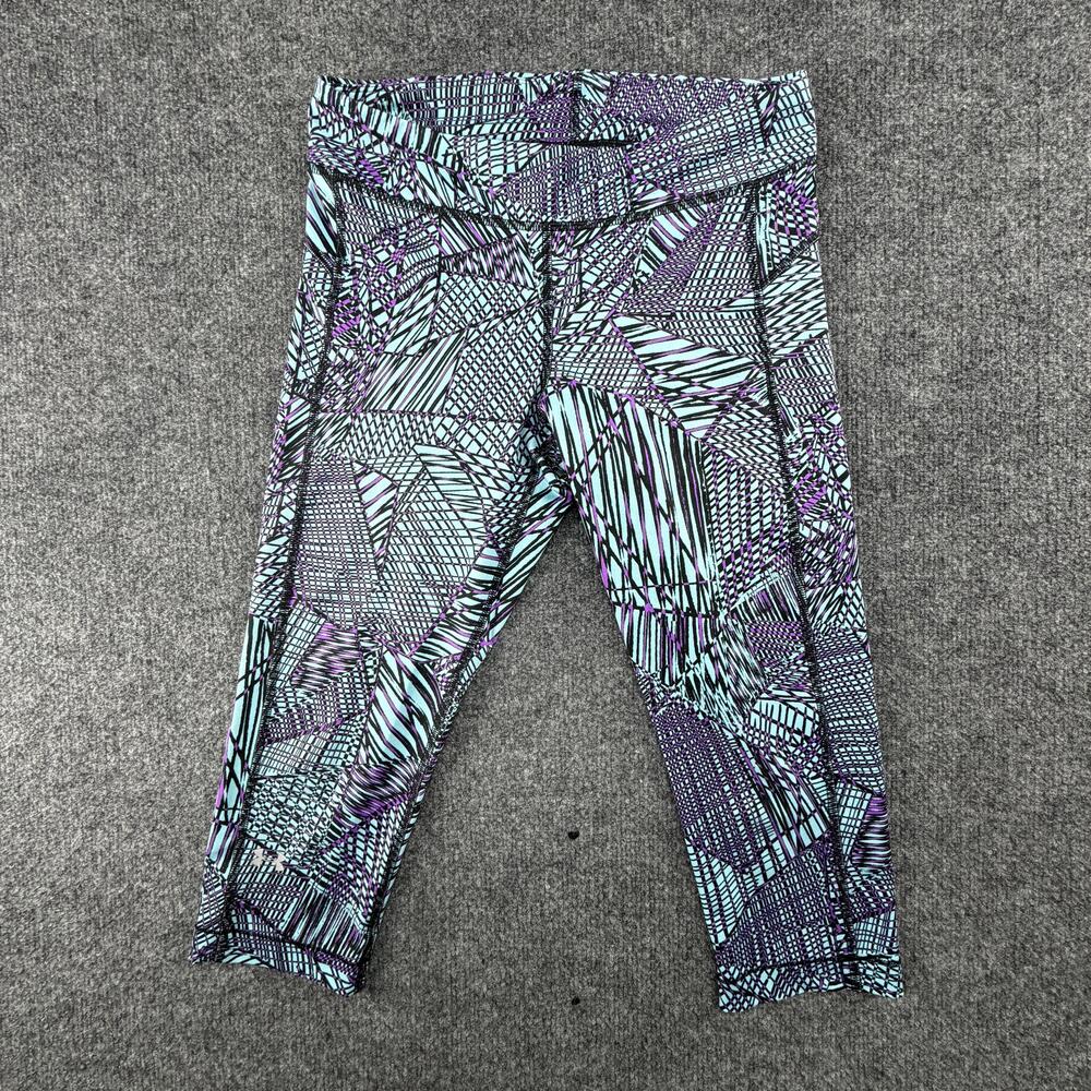 Under Armour Leggings Womens Medium Multicolor Geometric Capri Low Rise Stretch